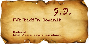 Fábián Dominik névjegykártya