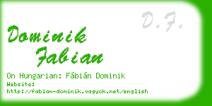 dominik fabian business card