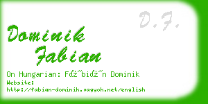 dominik fabian business card